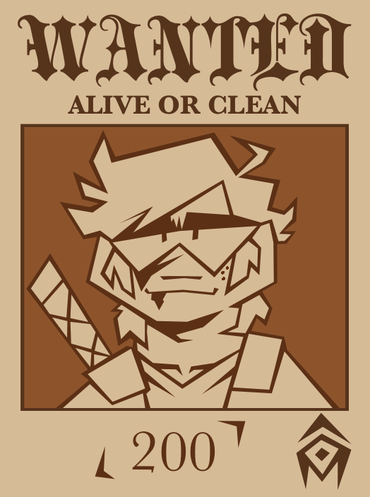 this wanted poster is actually me. hi.